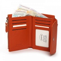 Женский кожаный кошелек Classik  DR. BOND WN-23-12 orange