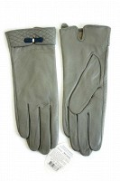 Женские кожаные перчатки Shust Gloves серые 375s2 M