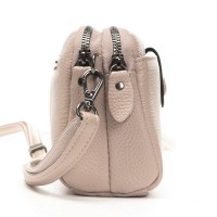 Женский молодежный кожаный клатч ALEX RAI 88085 beige