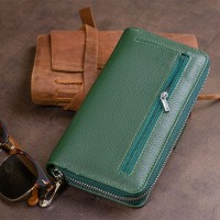 Мужской кожаный кошелек ST Leather 19304 Зеленый