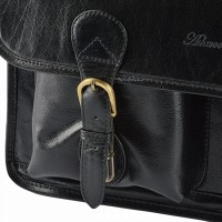 Мужской кожаный портфель Ashwood 8190 BLACK