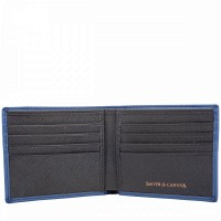 Кожаный мужской кошелек Smith and Canova 26826 Devere (Navy-Black)