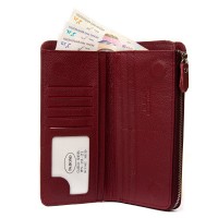 Женский кожаный кошелек Classik  DR. BOND WN-23-21 wine-red