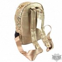 Женский золотой рюкзак 0883
