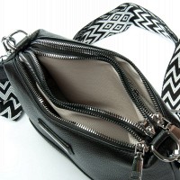 Женский молодежный кожаный клатч ALEX RAI 29012 black