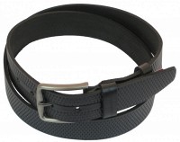 Мужской кожаный ремень под джинсы Skipper 1011-38 черный 3,8 см