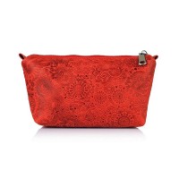 Женская косметичка из кожи Hi Art «Mehendi Art» CB-02 Shabby Red Berry