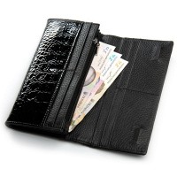 Женский лаковый кожаный кошелек PE DR. BOND PEW501-2 black