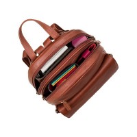 Женский кожаный коричневый рюкзак Visconti 01433 Gina (Brown)