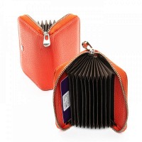 Женская визитница из кожи Classic DR. BOND WS-2 orange