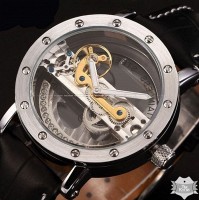 Мужские наручные часы скелетон Fuyate Air Silver (1103)