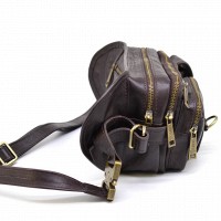 Мужская кожаная сумка-бананка TARWA GC-1560-4lx