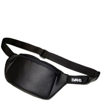 Черная бананка из кожзама Evans - Black FL 400101