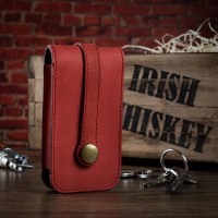 Ключница из кожи HiArt KH-03 Shabby Red Berry