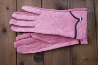 Перчатки сенсорные женские розовые трикотажные 1805-4s3 L