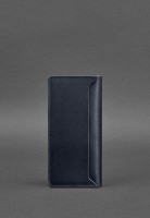 Кожаное портмоне-купюрник BlankNote 11.0 темно-синее Краст BN-PM-11-NAVY-BLUE