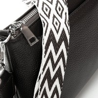 Женский молодежный кожаный клатч ALEX RAI 3092-1 black