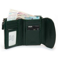 Женский кожаный кошелек Bright DR. BOND WS-239 green