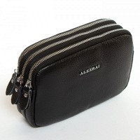 Молодежный клатч из кожи ALEX RAI BM 60061-HA-1 black