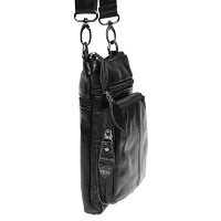 Мужская чёрная кожаная сумка Keizer K1701-black