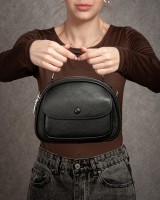 Женский молодежный кожаный клатч ALEX RAI 29052 black