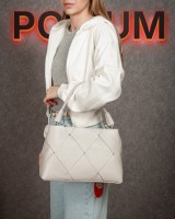 Женская кожаная сумка ALEX RAI 6610 grey