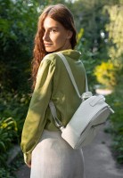 Женский кожаный рюкзак Groove S белый TW-GROOVE-S-WHITE-FLO