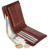 Кожаный мужской кошелек Visconti AT60 Arthur c RFID (Burnish Tan)
