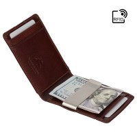 Мужской зажим для купюр из кожи Visconti VSL57 (Brown Monza)