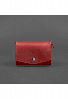 Женская кожаная монетница с клапаном 1.0 красный BN-CW-1-RED