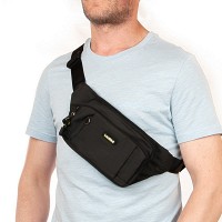 Мужская сумка на пояс Lanpad 82062 black