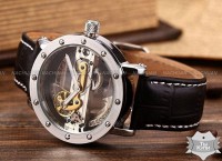 Мужские наручные часы скелетон Fuyate Air Silver (1103)