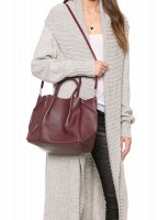 Кожаная сумка POOLPARTY Soho Remix marsala