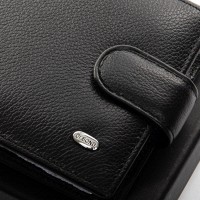 Кожаный мужской кошелек Classic DR. BOND MS-28 black