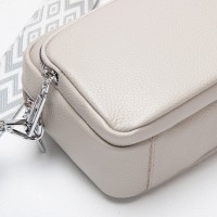 Женский молодежный кожаный клатч ALEX RAI 3803 pale grey