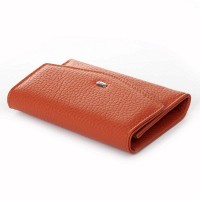 Женский кожаный кошелек Classik  DR. BOND WN-23-18 orange