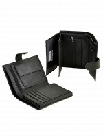Мужской кожаный черный кошелек Classik dr.Bond MS-14 black