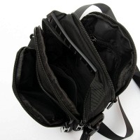 Мужская небольшая сумка через плечо и пояс Lanpad 82078 black