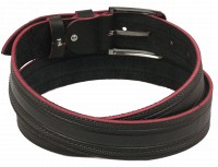 Мужской кожаный ремень под джинсы Skipper 1099-38 черный 3,8 см
