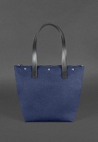 Кожаная плетеная женская сумка BlankNote Пазл L черная Crazy Horse - BN-BAG-33-G-KR