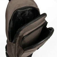 Мужская тканевая сумка-слинг Lanpad 86803 brown мал