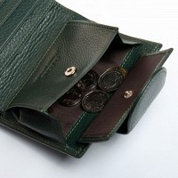 Женский кожаный кошелек Bright DR. BOND WS-36 green