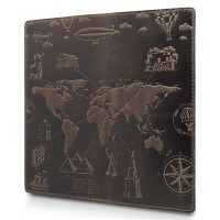 Кожаный бумажник Hi Art «7 wonders of the world» WP-03 Shabby Gavana Brown