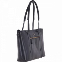 Женская кожаная сумка Ashwood V23 Navy (Синий)