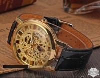 Мужские часы скелетон Winner Gold (1113)