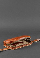 Кожаная сумка на пояс BlankNote DropBag Коньяк