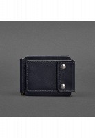 Мужское кожаное портмоне 10.0 зажим для денег темно-синий BN-PM-10-NAVY-BLUE