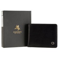 Мужской  кожаный кошелек Visconti ENZ78 Girard (Black Shadow)