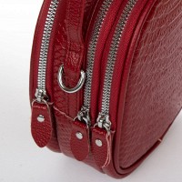 Молодежный клатч из кожи ALEX RAI F-5501 bordo