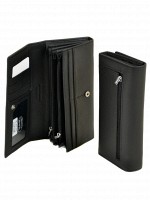 Женский кожаный черный кошелек Classik dr.Bond W501 black
